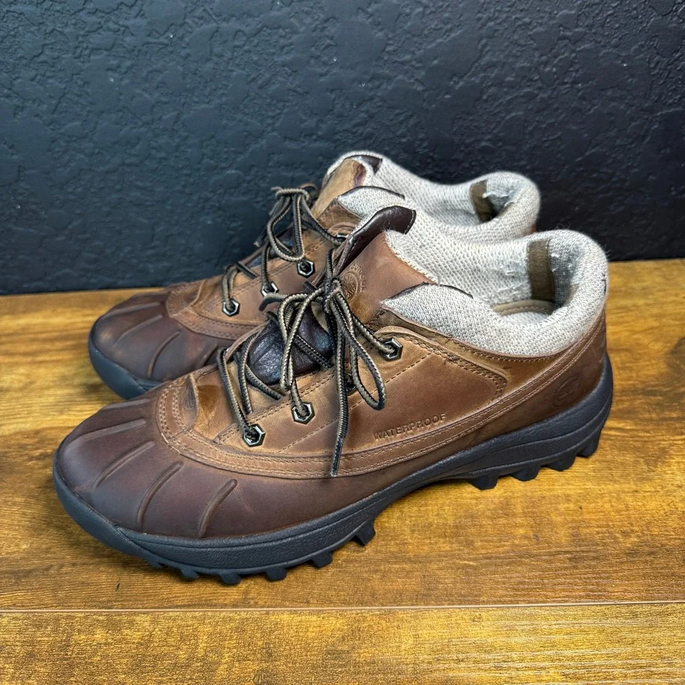Timberland Smartwool 87121 Brown Leather Waterproof Hiking Shoes Mens 10M